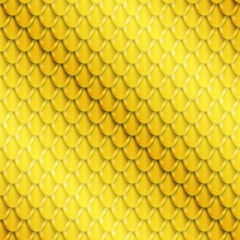 Gold Fish Scales seamless pattern.
