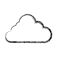 cloud icon over white background vector illustration