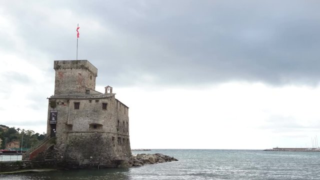 Castle in the sea in Rapallo, built in 1551 to counter the frequent pirate attacks.