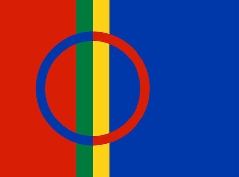 Sami people vector flag illustration.
