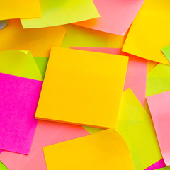 background of colored Sticky Notes