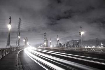 Fototapeta premium Busy ghost town at midnight