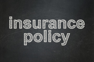 Obraz premium Insurance concept: Insurance Policy on chalkboard background