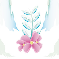 watercolor flower card decoration design vector illustration