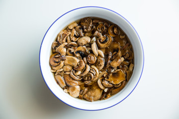 A bowl of washed mushroom ready to be cooked