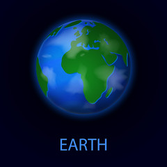 Earth. Realistic planet of the solar system