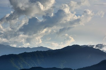 Mountains and clouds in the Hsinchu,Taiwan.