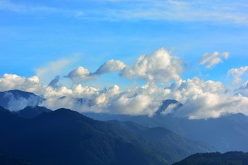 Mountains and clouds in the Hsinchu,Taiwan.