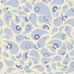 Seamless background with paisley ornament. Polka dot background. Textile rapport.