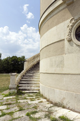 Stairs of an abandoned palace in Hungary
