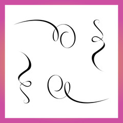 set of vignettes on white background