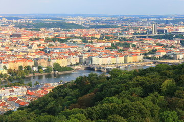 Naklejka na ściany i meble Vue panoramique de Prague