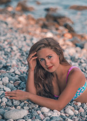 Beauty girl on a beach