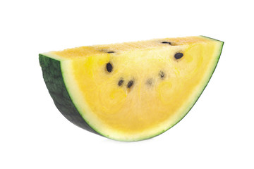 yellow watermelon on white background