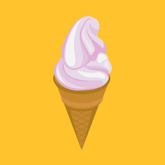 Ice cream isometric vector illustration