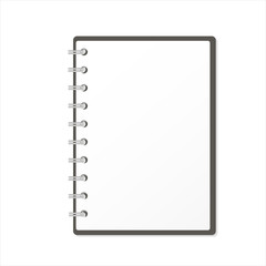 A vector icon of open notepad. 3d realistic image for business, education, study