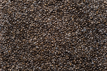 Background of coffee beans dark