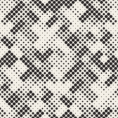 Modern Stylish Halftone Texture. Endless Abstract Background With Random Circles. Vector Seamless Mosaic Pattern.
