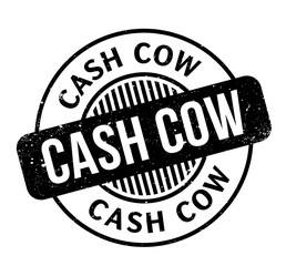 Cash Cow rubber stamp. Grunge design with dust scratches. Effects can be easily removed for a clean, crisp look. Color is easily changed.