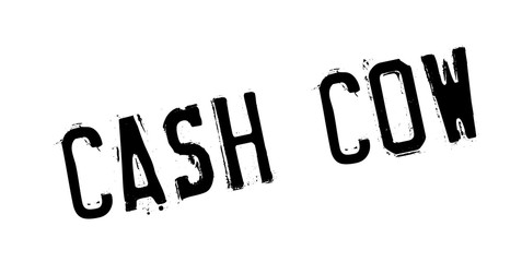 Cash Cow rubber stamp. Grunge design with dust scratches. Effects can be easily removed for a clean, crisp look. Color is easily changed.