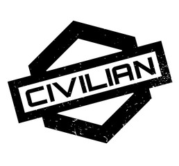 Obraz premium Civilian rubber stamp. Grunge design with dust scratches. Effects can be easily removed for a clean, crisp look. Color is easily changed.