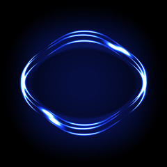 Colorful neon frame on a dark background,  abstract illustration.