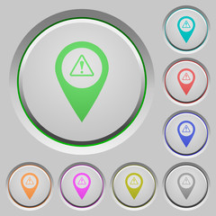 GPS map location warning push buttons