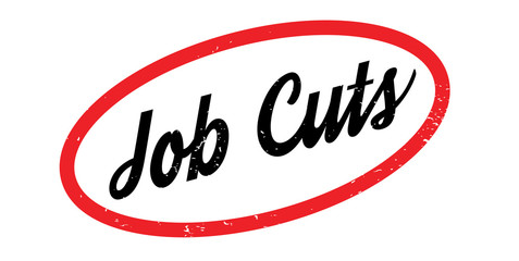 Job Cuts rubber stamp. Grunge design with dust scratches. Effects can be easily removed for a clean, crisp look. Color is easily changed.