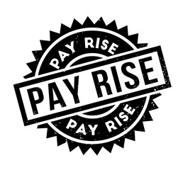Pay Rise rubber stamp. Grunge design with dust scratches. Effects can be easily removed for a clean, crisp look. Color is easily changed.