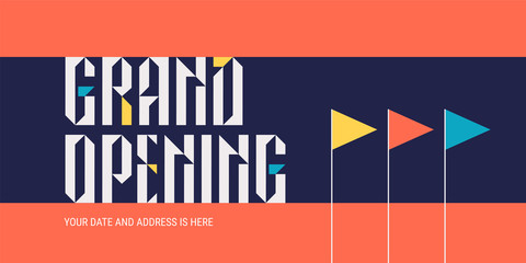 Grand opening vector illustration, background for new store