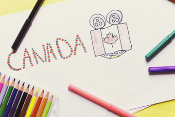 canada flag drawing