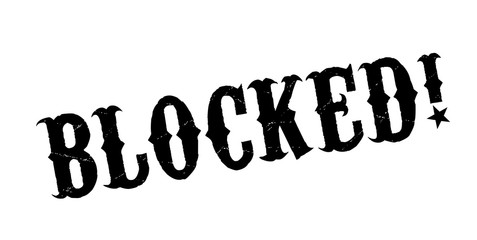 Blocked rubber stamp. Grunge design with dust scratches. Effects can be easily removed for a clean, crisp look. Color is easily changed.