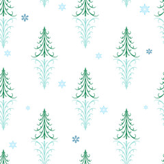 Christmas tree seamless pattern