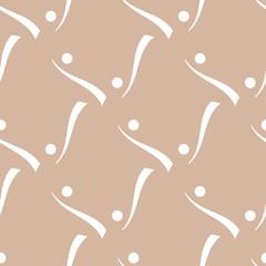 Geometric brown and white seamless pattern for fabrics