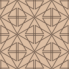 Geometric brown abstract seamless pattern for fabrics