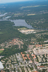 Fototapeta na wymiar aerial view of european city