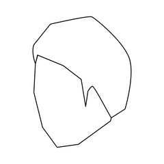 man head faceless with short hairstyle sketch silhouette in white background