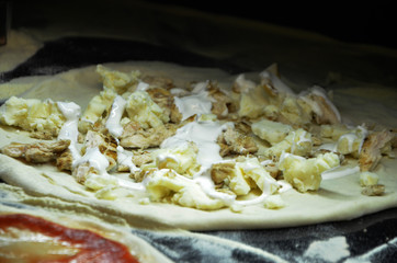 tasty italian pizza close up - traditional dish