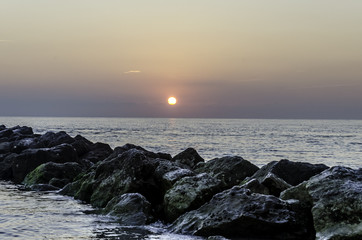 Obraz premium Levé de soleil sur l'océan atlantique