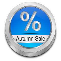 Autumn Sale Button - 3D illustration