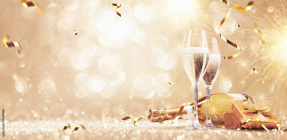 Wall mural new years eve celebration background - Wall murals
