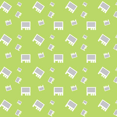 Seamless Advertisement Paper Sheet Green Pattern