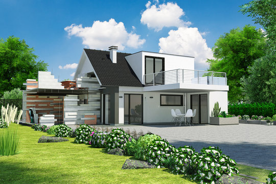 Construction d'une maison en travaux