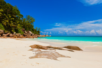 Beach Georgette at island Praslin - Seychelles