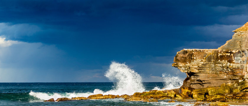 Waves Crashing At Warriewood Beach