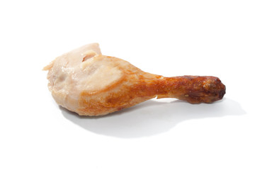 grilled Drumstick chicken isolated on white background