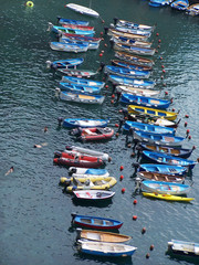 bateaux &agrave; l'ancre-Vernazza