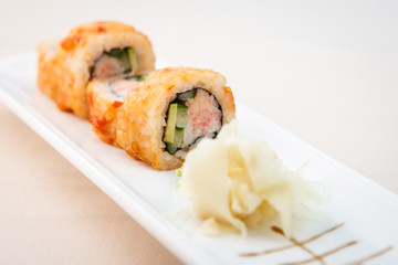 Flying fish roe maki