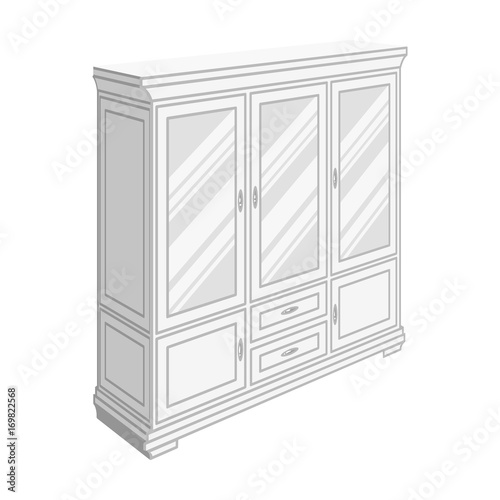 Cabinet With Glass Doors And Drawers Furniture And Interior