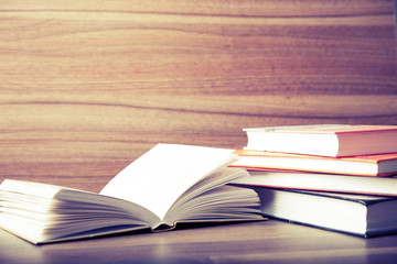 Composition with vintage  books
